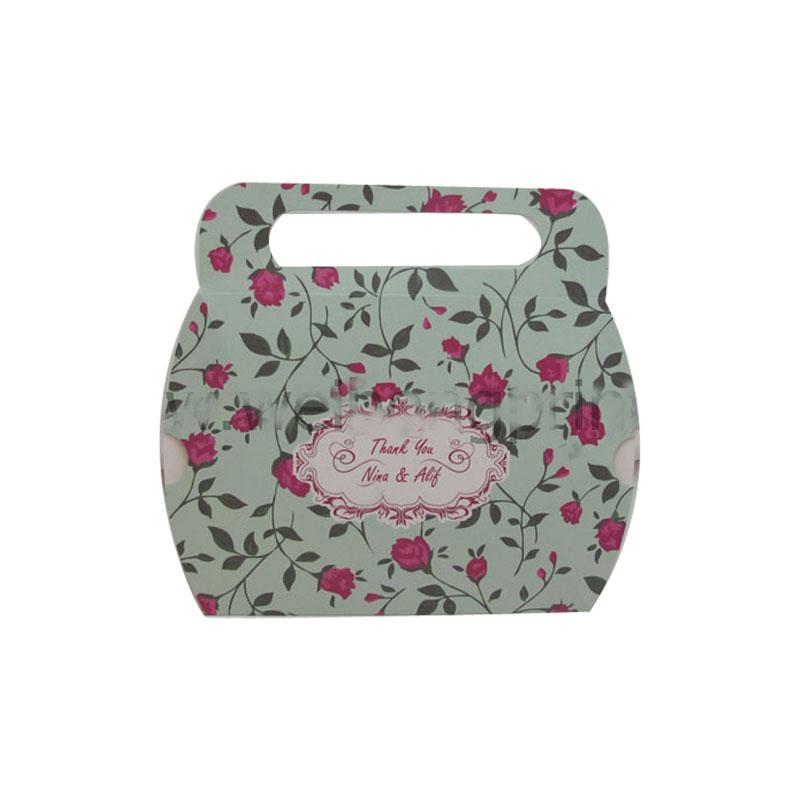 Small Pillow Shaped Paper Packaging Box with Handle for Party Gift